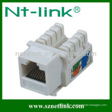 Doble IDC Color Blanco Cat6 Keystone Jack